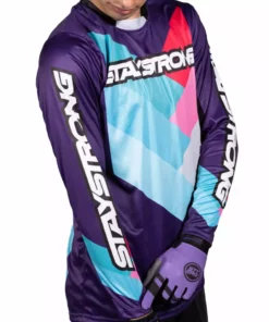 Stay Strong Chevron Jersey-Purple RACE WEAR