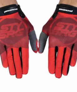 Stay Strong Tricolor BMX Race Gloves-Red RACE WEAR