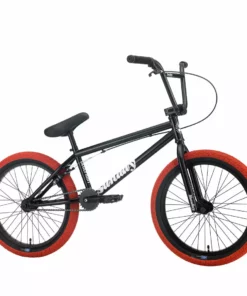 FREESTYLE BIKES Sunday Blueprint 20"TT BMX Bike-Gloss Black W/Red Tires