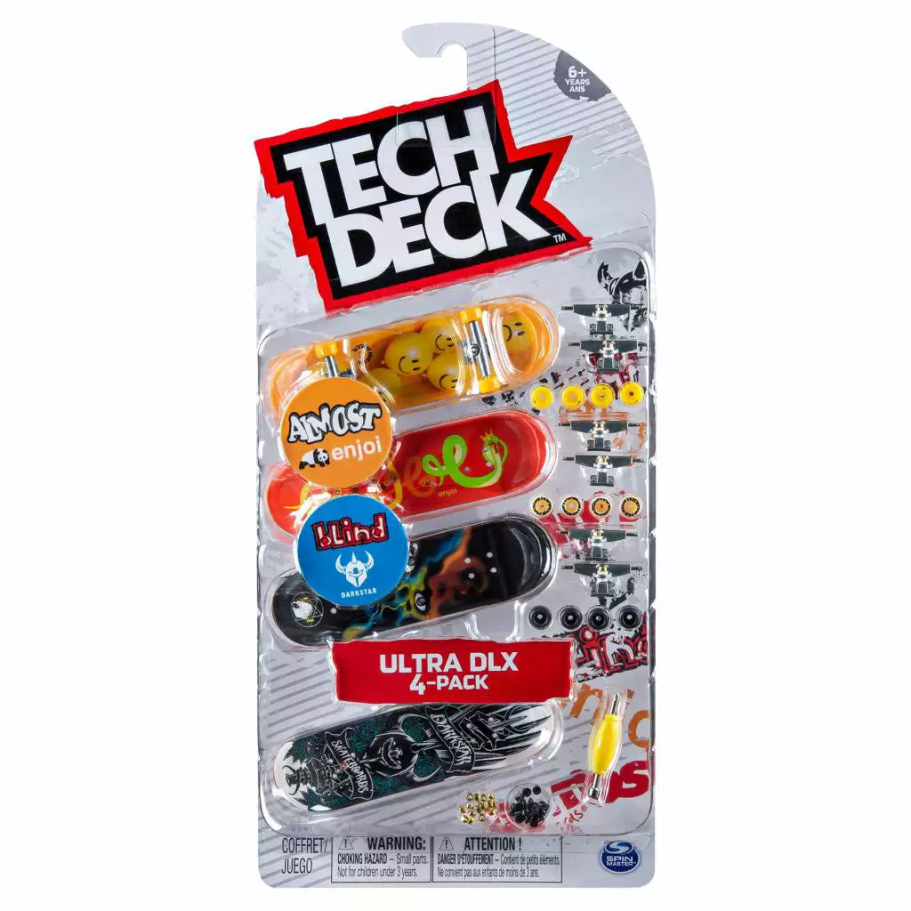 Tech Deck Ultra DLX Fingerboard-4 Pack Toys 4 Tech Deck Ultra DLX Fingerboard-4 Pack Toys