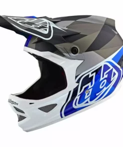 Troy Lee Designs D3 Fiberlite Jet Helmet-Blue Helmets
