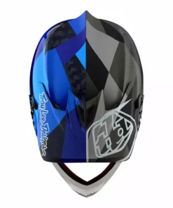 Troy Lee Designs D3 Fiberlite Jet Helmet-Blue Helmets
