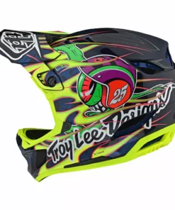 Troy Lee Designs D4 Carbon MIPS Helmet-Eyeball Flo Yellow