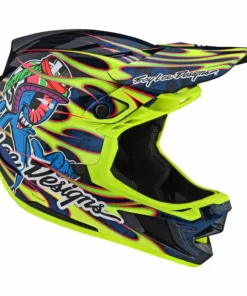 Troy Lee Designs D4 Carbon MIPS Helmet-Eyeball Flo Yellow 10 Troy Lee Designs D4 Carbon MIPS Helmet-Eyeball Flo Yellow