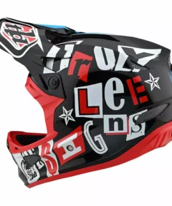 Troy Lee Designs D3 Fiberlite Anarchy Helmet-Black