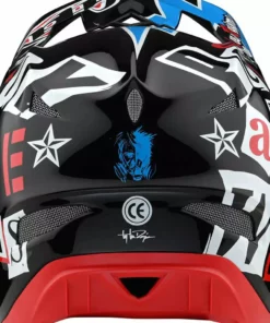 Troy Lee Designs D3 Fiberlite Anarchy Helmet-Black