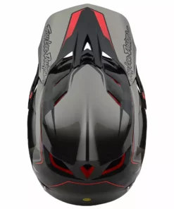 Troy Lee Designs D4 Carbon MIPS Exile Helmet-Gray PROTECTIVE GEAR