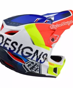 PROTECTIVE GEAR Troy Lee Designs D4 Composite Qualifier BMX Helmet-White/Blue