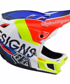 PROTECTIVE GEAR Troy Lee Designs D4 Composite Qualifier BMX Helmet-White/Blue