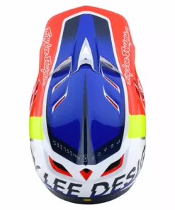 PROTECTIVE GEAR Troy Lee Designs D4 Composite Qualifier BMX Helmet-White/Blue