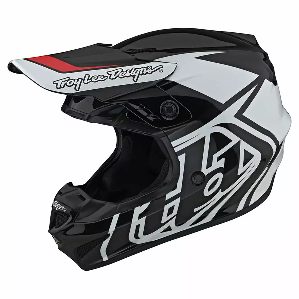 PROTECTIVE GEAR Troy Lee Designs GP Overload Helmet-Black/White 1 PROTECTIVE GEAR Troy Lee Designs GP Overload Helmet-Black/White