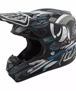 Troy Lee Designs SE4 Composite MIPS Eyeball Helmet-Black/Silver