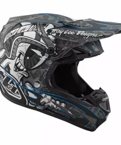 Troy Lee Designs SE4 Composite MIPS Eyeball Helmet-Black/Silver