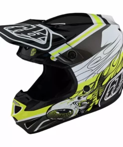 Troy Lee Designs SE4 Skooly Helmet-Black/Yellow PROTECTIVE GEAR