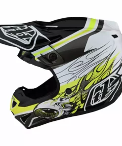 Troy Lee Designs SE4 Skooly Helmet-Black/Yellow PROTECTIVE GEAR