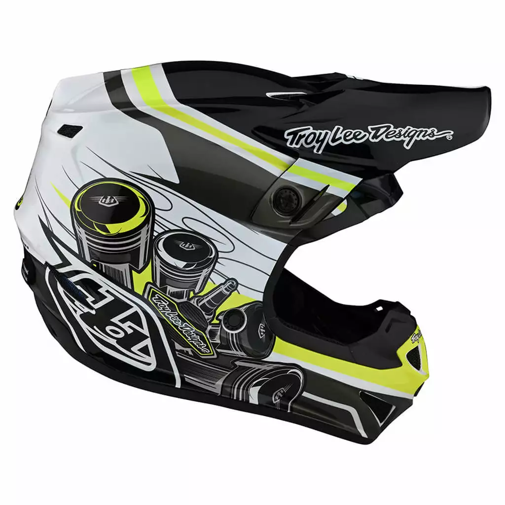 Troy Lee Designs SE4 Skooly Helmet-Black/Yellow PROTECTIVE GEAR 6 Troy Lee Designs SE4 Skooly Helmet-Black/Yellow PROTECTIVE GEAR