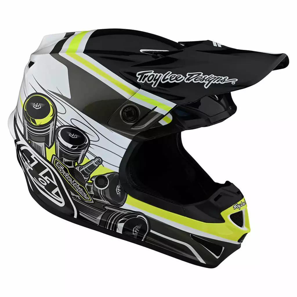 Troy Lee Designs SE4 Skooly Helmet-Black/Yellow PROTECTIVE GEAR 7 Troy Lee Designs SE4 Skooly Helmet-Black/Yellow PROTECTIVE GEAR