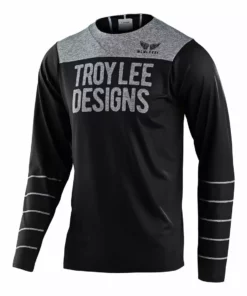 Troy Lee Skyline LS Chill Jersey-Pinstripe Black/Gray RACE WEAR