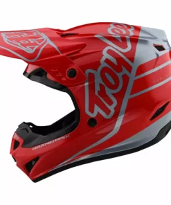 Troy Lee Designs GP Silhouette Helmet-Red/Silver PROTECTIVE GEAR