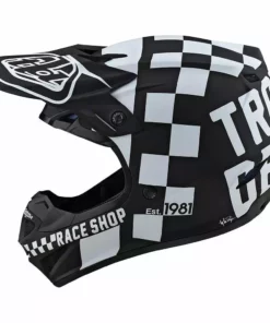 Troy Lee Designs SE4 Polyacrylite Checkers MIPS Helmet-Black/White