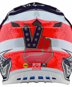 Troy Lee Designs SE4 Polyacrylite Freedom MIPS Helmet-Red/White PROTECTIVE GEAR