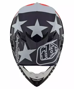 Troy Lee Designs SE4 Polyacrylite Freedom MIPS Helmet-Red/White PROTECTIVE GEAR
