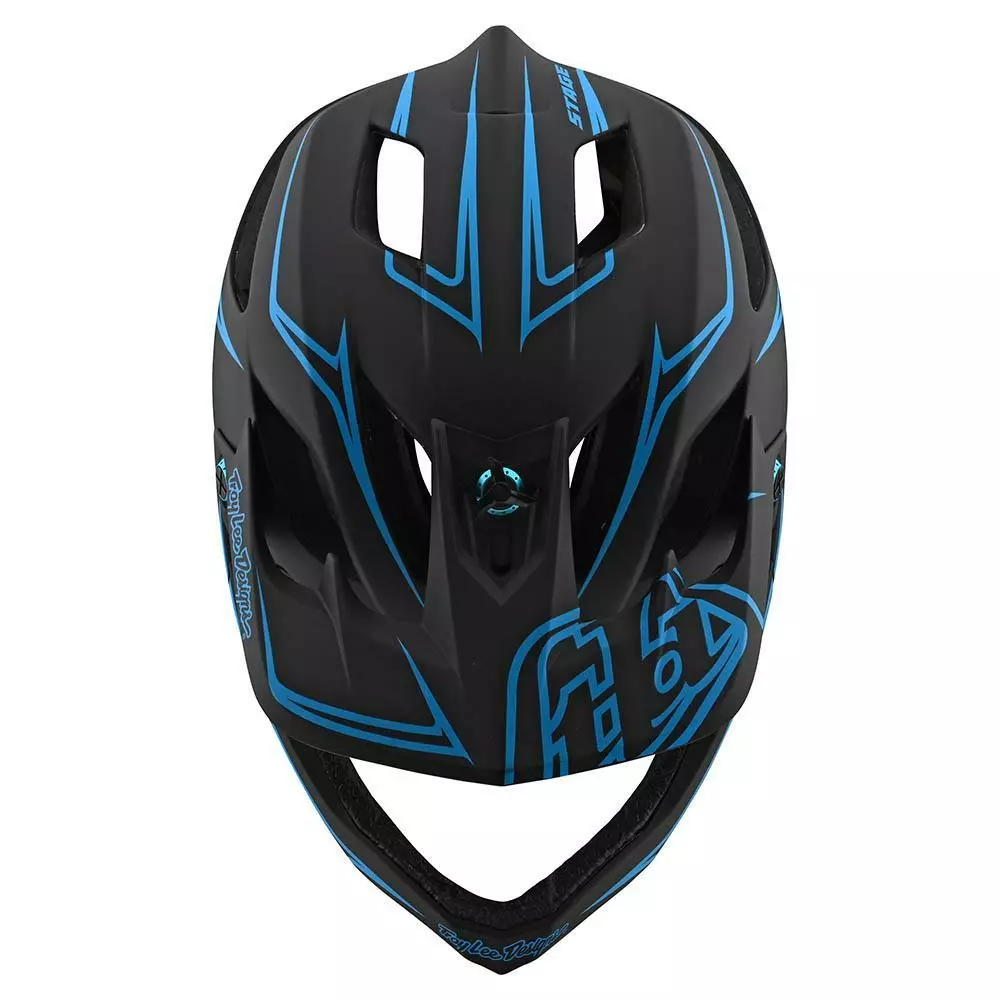 PROTECTIVE GEAR Troy Lee Designs Stage MIPS Helmet-Pinstripe Black/Cyan 5 PROTECTIVE GEAR Troy Lee Designs Stage MIPS Helmet-Pinstripe Black/Cyan