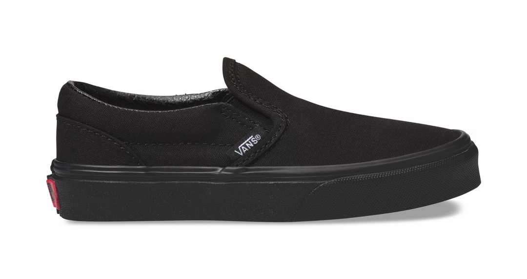 Vans Classic Slip-On Kids Shoe-Black/Black 1 Vans Classic Slip-On Kids Shoe-Black/Black