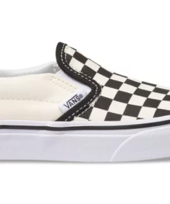 Vans Classic Slip-On Kids Shoe-Black/White Checkerboard SHOES