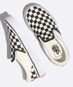 Vans Classic Slip-On Kids Shoe-Black/White Checkerboard SHOES
