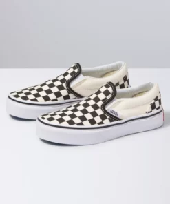 Vans Classic Slip-On Kids Shoe-Black/White Checkerboard SHOES