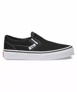Vans Classic Slip-On Kids Shoes-Black/True White