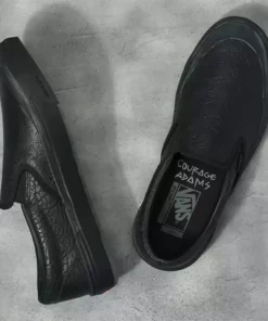 Vans Courage Adams Slip-On BMX Shoes-Black Elephant