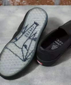 Vans Courage Adams Slip-On BMX Shoes-Black Elephant