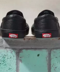 Vans Courage Adams Slip-On BMX Shoes-Black Elephant