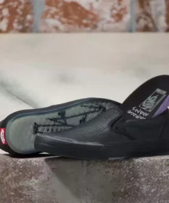 Vans Courage Adams Slip-On BMX Shoes-Black Elephant