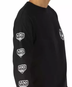 Vans Dakota Roche Logo Men's Long Sleeve T-Shirt-Black APPAREL