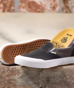 Vans Dan Lacey Slip On BMX Shoes-Asphalt/Pewter