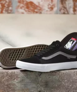 Vans Skate Old Skool BMX Shoes-Black/Gray/White