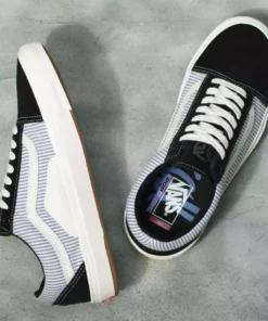 Vans Old Skool Federal BMX Shoes-Federal Black/Blue Pinstripe