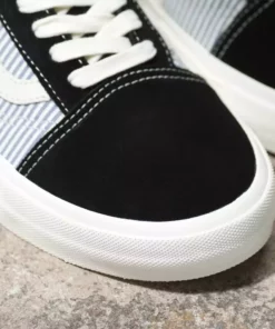 Vans Old Skool Federal BMX Shoes-Federal Black/Blue Pinstripe