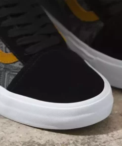 Vans Old Skool Courage Adams BMX Shoes-Black/Golden Brown