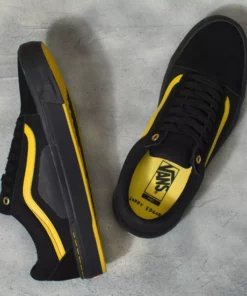 Vans Old Skool Pro Larry Edgar BMX Shoe-Black/Yellow SHOES
