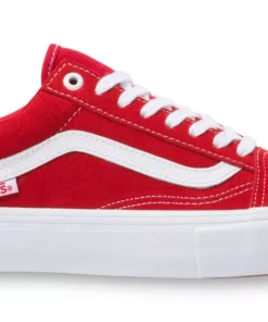 SHOES Vans Old Skool Pro Suede Shoe-Red/White