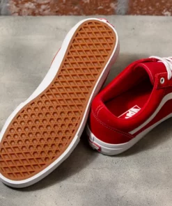 SHOES Vans Old Skool Pro Suede Shoe-Red/White
