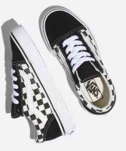 Vans Old Skool Primary Kids Shoe-Black/White Checkerboard