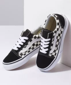 Vans Old Skool Primary Kids Shoe-Black/White Checkerboard