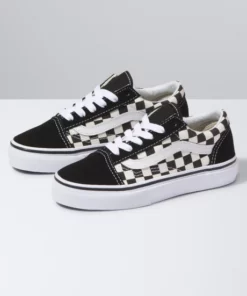 Vans Old Skool Primary Kids Shoe-Black/White Checkerboard