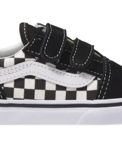 Vans Old Skool V Primary Toddler Shoe-Black/White Checkerboard SHOES