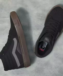 Vans Skate Sk8-Hi BMX Shoes-Black/Dark Gum 8 Vans Skate Sk8-Hi BMX Shoes-Black/Dark Gum